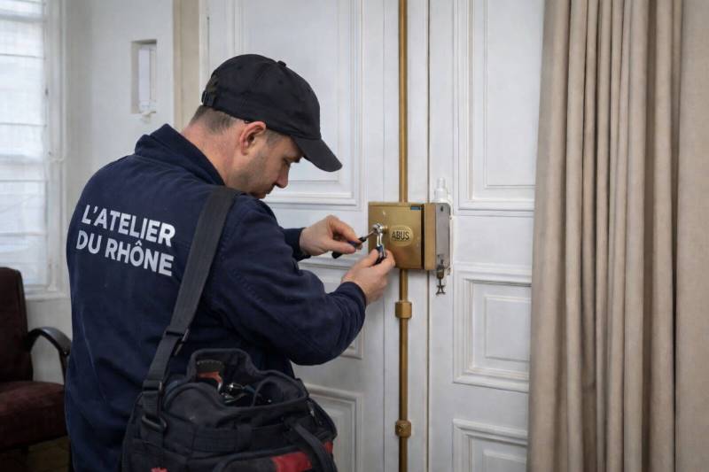 Intervention rapide sur une serrure Abus à Lyon