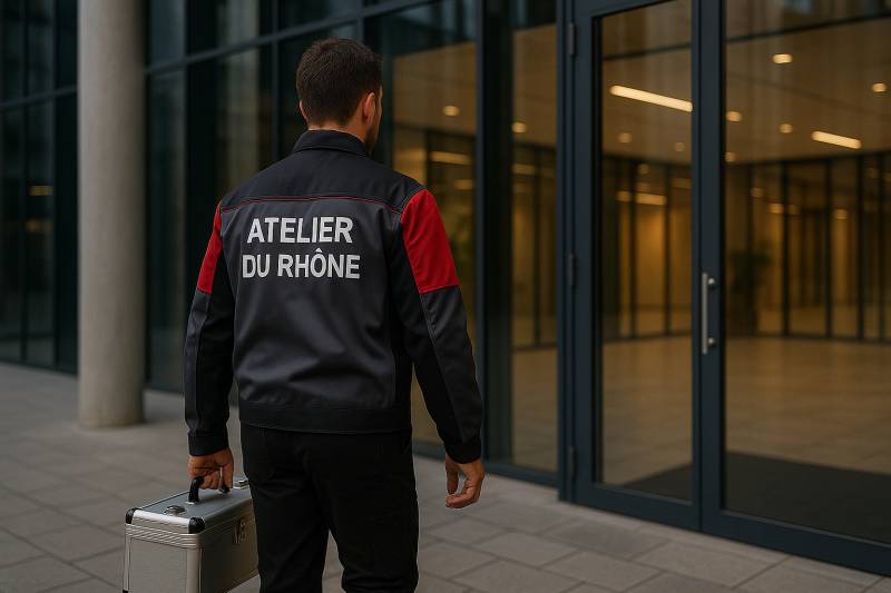 Intervention d'un de nos serruriers dans une entreprise à Villeurbanne La Soie 